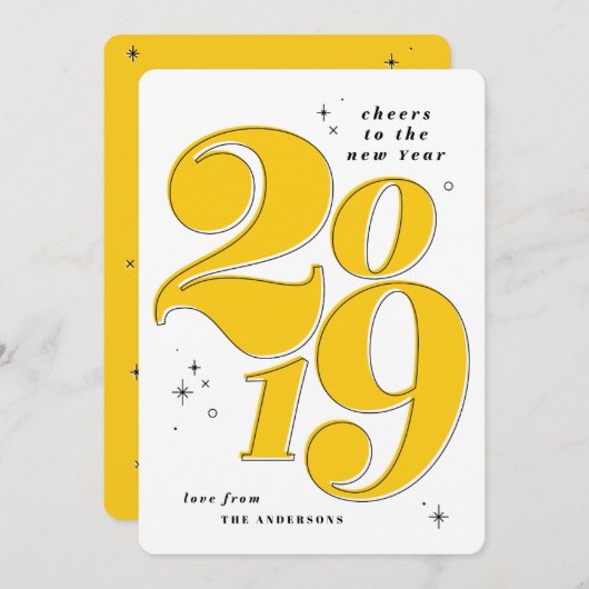 2019年正月のはっきりした応援 シーズンカード (正面/裏面)