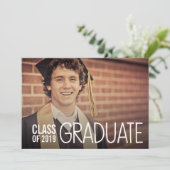 2019年男性卒業党写真招待状 招待状 (スタンド正面)