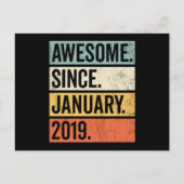 2019年1月から素晴らしい誕生日 ポストカード (正面)