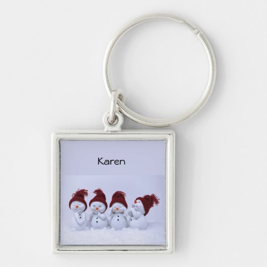 2019年10月21日（月）9:0雪だるま4部構成 キーホルダー (正面)