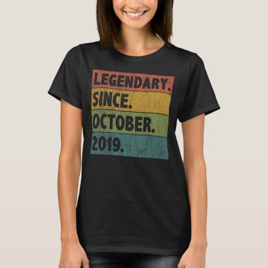 2019年10月3日の誕生日から3歳の伝説 Tシャツ (正面)