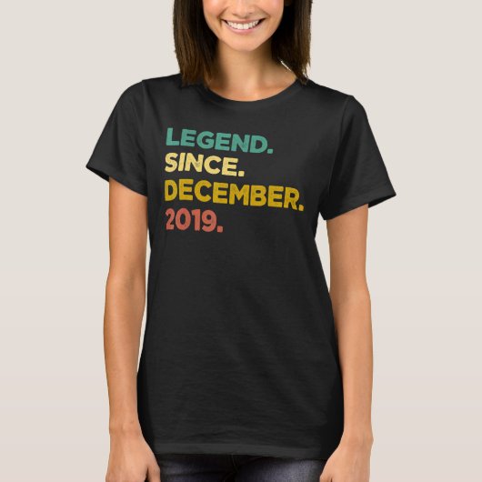 2019年12月生誕3年から3歳の伝説 Tシャツ (正面)