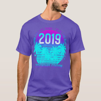 2019年2回目の誕生日ヴィンテージ美的サンセットパーム2 Tシャツ