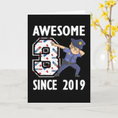 2019年3回目の誕生日ギフト警察生まれ士少年 カード (黄色い花)