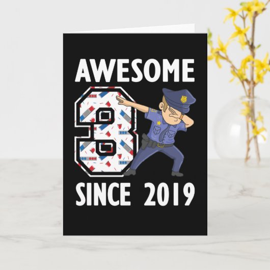 2019年3回目の誕生日ギフト警察生まれ士少年 カード (黄色い花)