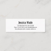 2019年Capの卒業名刺クラス スキニー名刺 (裏面)