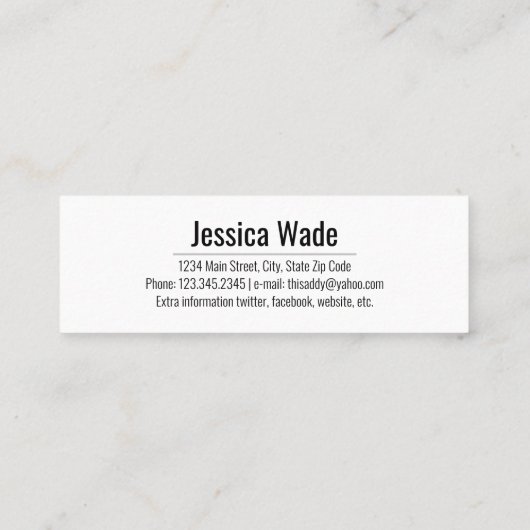 2019年Capの卒業名刺クラス スキニー名刺 (裏面)