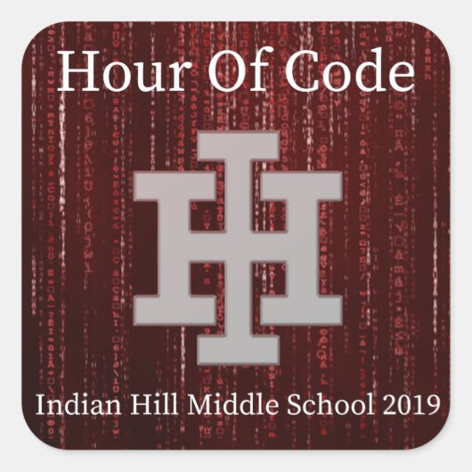 2019時間コードステッカー スクエアシール (正面)