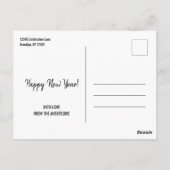 2019最高の年来Happy New Year Script Photo ポストカード (裏面)