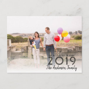 2019最高の年来Happy New Year Script Photo ポストカード