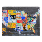 2019枚のデザインのターンパイクのナンバープレートのカレンダー カレンダー (カバー)