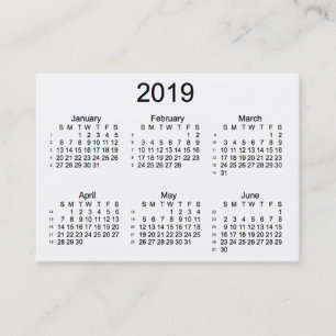 2019白Janzの名刺による52週のカレンダー 名刺