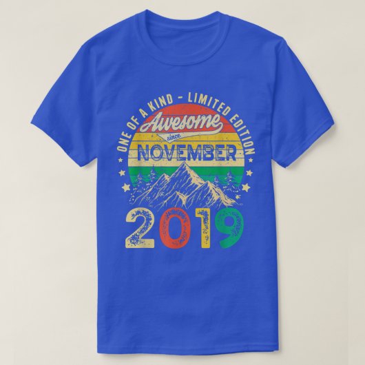2019素晴らし年11月3日3歳から Tシャツ (デザイン正面)