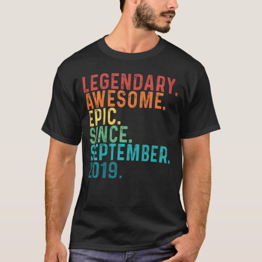 2019素晴らし年9月3日以来の子供 Tシャツ (正面)