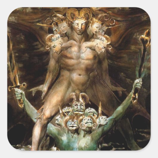 2019素晴らし.赤い竜と海の獣 スクエアシール (正面)