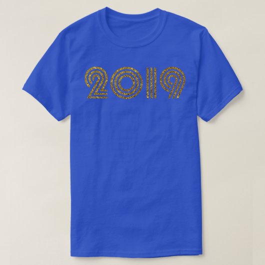 2019誕生年グリッター効果 Tシャツ (デザイン正面)