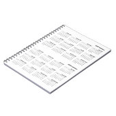 2019-2020カレンダーカバーノート ノートブック (左側)