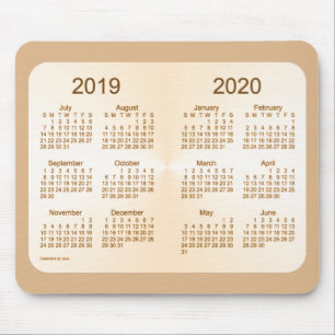 2019-2020 Janz著学年の日焼けカレンダー マウスパッド