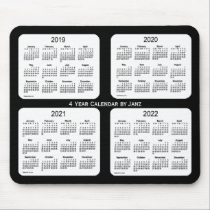 2019-2022黒Janz著4年のカレンダー マウスパッド