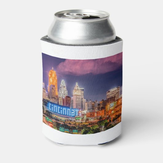 2019 Cincinnati Ohio Night Skyline 缶クーラー (缶裏面)