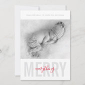 2019 HOLIDAY PHOTOミニマルメリーリスト 案内状 (正面)