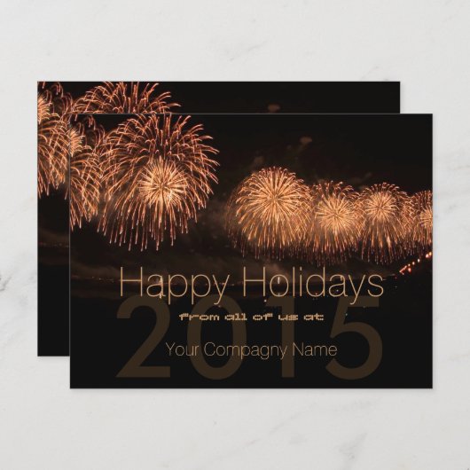 2019 Holidaysカスタマイズ可能はがき企業の シーズンポストカード (正面/裏面)