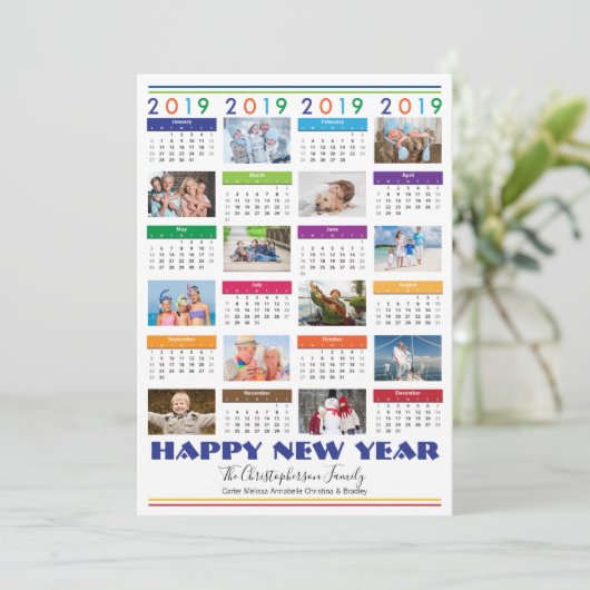 2019 Photo Collage HAPPY NEW YEAR Holiday (スタンド正面)