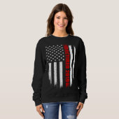 2019 Retired Firefighter   Thin Red Line American  スウェットシャツ (正面フル)