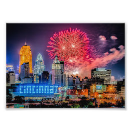 2019 WEBN Fireworks Cincinnati Skyline -プリント フォトプリント