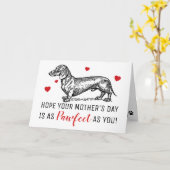 201.かわいい母の日と犬|過去記事 | Dachshund カード (黄色い花)