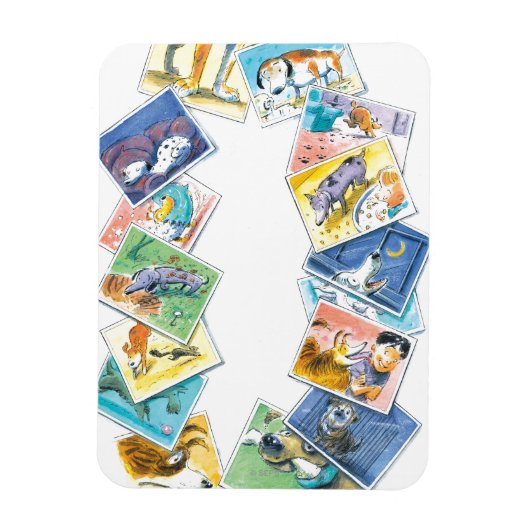 201.イヌの生活の中 マグネット (縦)