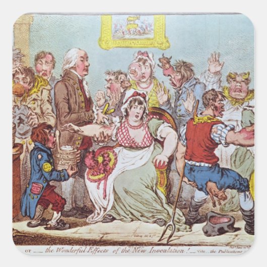 201.ウシの皮や素晴らしい効果 スクエアシール (正面)