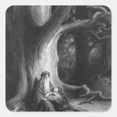 201.エンチャーター・マーリンと妖精ヴィヴィアン スクエアシール (正面)