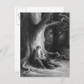 201.エンチャーター・マーリンと妖精ヴィヴィアン ポストカード (正面/裏面)