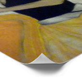 201.オレンジ色の女性 ポスター (角)