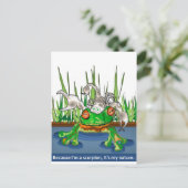 201.カエルとサソリ ポストカード (スタンド正面)
