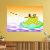 201.カエルとフライ キャンバスプリント (インサイチュ (リビング))