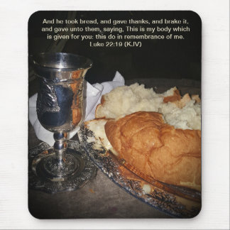 201.カップとパンの口 マウスパッド