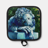 201.カナリア食べの猫 鍋敷き (正面)