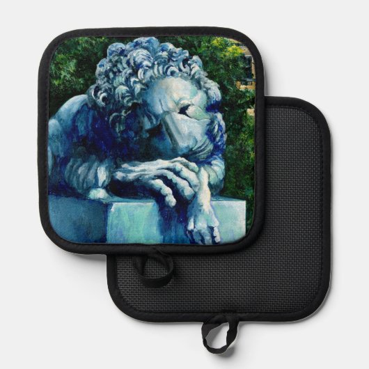 201.カナリア食べの猫 鍋敷き (正面/裏面)