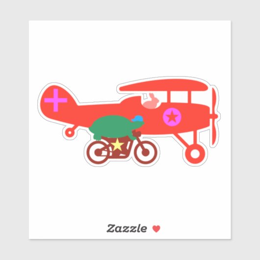 201.カメとウサギ シール (シート)