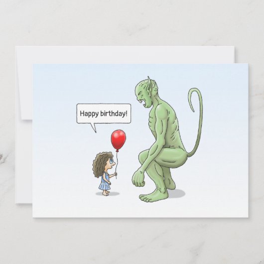 201.ガールとゴブリン カード (正面)