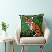201.キツネとシャムロック クッション (椅子)