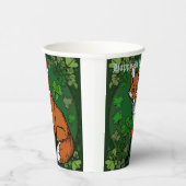 201.キツネとシャムロック 紙コップ (右)