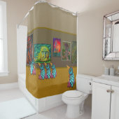 201.ギャラリーの鳥 シャワーカーテン (インサイチュ)