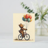 201.クマの喜びの乗り物 ポストカード (スタンド正面)