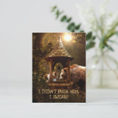 201.コリーと少年と井戸おもしろい- ポストカード (スタンド正面)