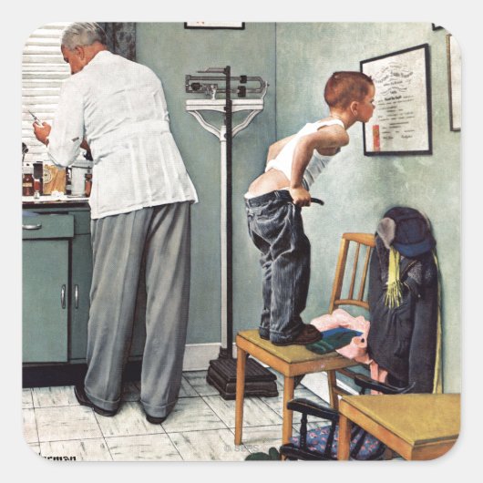 201.ショットの前または医師の前 スクエアシール (正面)