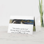 201.ステイリオンと木馬グリーティングカード カード (裏面)