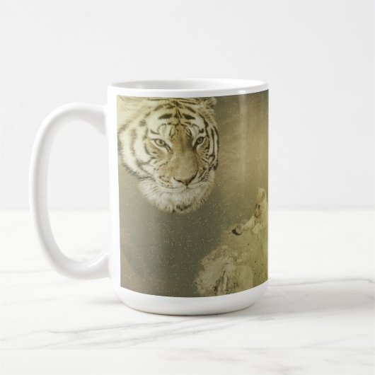 201.タイガーと子猫のコーヒーマグ コーヒーマグカップ (左)